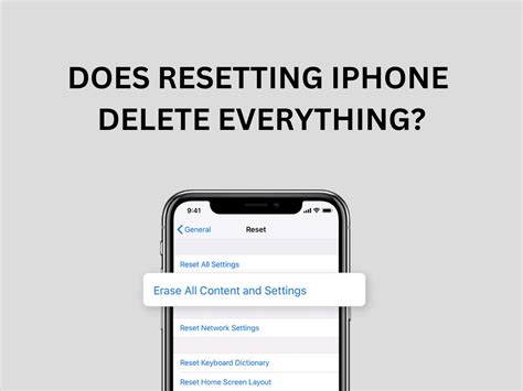 Does resetting iPhone delete photos?